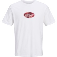 Jack & Jones Erkek Gögüs Baskili Bisiklet Yaka Tisört - Montauk