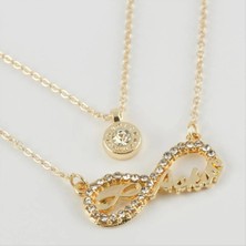 İlk El Grup Ieg™ Aşkım Yazılı Sonsuzluk Figürlü Yeni Sezon Ikili Kolye