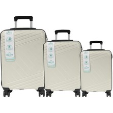 Metropolitan Sdr 102 Pp Valiz Seti - Büyük + Orta + Kabin Boy - Kemik