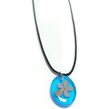 İlk El Grup Ieg™ Kartopu Çiçeği Oval Epoksi Kolye