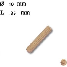 Esplendor Store Ahşap Yivli Kavela Pimi 10X35MM 100 Adet