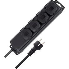 Esplendor Store Fiş Dağıtıcı IP44 Inşaat ve 4-Kat Siyah, 1159960 40 x 20 x 30 cm Siyah