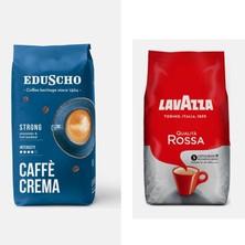 Eduscho Caffè Crema Strong 1 kg /lavazza Qualita Rossa Çekirdek Kahve 1 kg