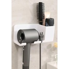 Esplendor Store Life Duvara Sabitlenen Beyaz Saç Kurutma Makinesi Düzenleyici Organizeri MIT1166