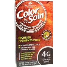 Color And Soin Tamamen Organik Bitkisel Saç Boyası 4g - Golden Chestnut