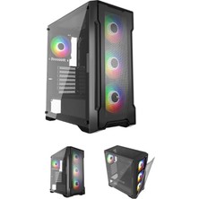  gamebooster falcon gb-a750b 750w 80+ bronze usb 3.0 mesh argb atx mid tower gaming boş bilgisayar kasası
