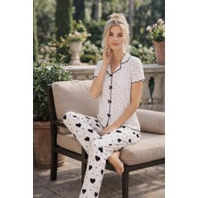 Pemilo Kadın 01643 Kısa Kol Kaşkorse Pijama Takımı