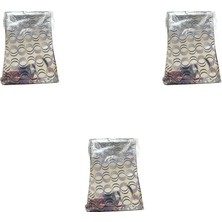 Omeyva Desenli Metalize Hediye Paketi Yapışkanlı Torba Poşet - 15X25 Cm. - 100 Adetlik 3 Paket