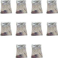 Omeyva Desenli Metalize Hediye Paketi Yapışkanlı Torba Poşet - 15X25 Cm. - 100 Adetlik 10 Paket