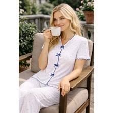 Pemilo Kadın 01668 Kısa Kol Kaşkorse Pijama Takımı