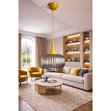 Ömür Avize Pare Eskitme Gold Tekli Sarkıt Avize