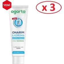 Agarta Doğal Diş Macunu Onarım & Koruma 90 ml * 3 Ad