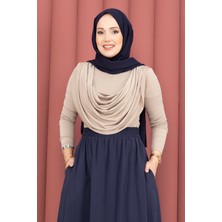 Ozk Degaje Dökümlü Sandy Body Koyu Bej