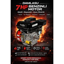 Damlasu Benzinli Motor 7hp Çapa Tip Kamalı