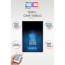 Yanardağ Modern Işıklı Dinitasarımlı Cam Tablo