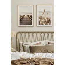 Artavessa 2 Parça Ahşap Çerçeve Görünümlü Mdf Tablo Seti 33X48 cm - Model 5