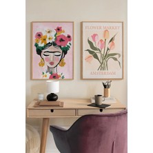 Artavessa 2 Parça Ahşap Çerçeve Görünümlü Mdf Tablo Seti 33X48 cm - Model 4