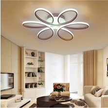 Ömür Avize Modern Gri Kasa Ledli Plofonyer Avize 60CM