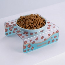 Pawstar Bears Tekli Seramik-Pleksi Mama ve Su Kabı-Kedi Köpek Mama Su Kabı