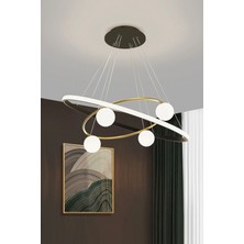 Ömür Avize Bonjour Modern Ledli Beyaz Opal Camlı Avize