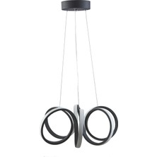 Ömür Avize Talya Siyah Kasa 45 Lik Renkli Ledli Avize Beyaz LED