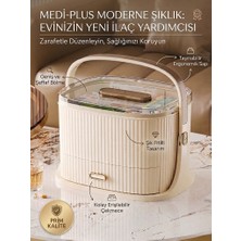 Adefco Çok Amaçlı Saklama Kutusu Çekmeceli, Kapaklı – Taşınabilir Organizer, Büyük Kapasiteli Ev Düzenleyici