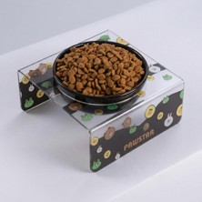 Pawstar Osaka Tekli Seramik-Pleksi Mama ve Su Kabı-Kedi Köpek Mama Su Kabı