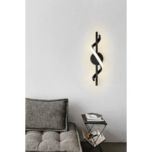 Ömür Avize Buse Siyah Ledli Duvar Aplik (Pilli Değildir)