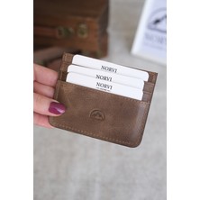 Norvi Leather Hakiki Deri Erkek-Kadın Ince Kartlık 1144