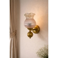 Ömür Avize Sultan Camlı Tek Toplu Eskitme Gold Kasa Duvar Aplik