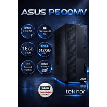Asus Expertcenter P500MV Intel Core 7 240H 16 GB 512GB SSD Wın 11 Pro  Masaüstü Bilgisayar & Teknor USB Bellek