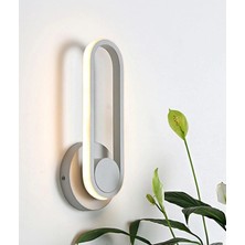 Ömür Avize Leydi Gri Kasa Ledli Aplik