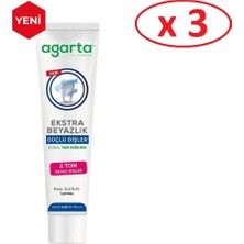 Agarta Doğal Diş Macunu Ekstra Beyazlık Güçlü Dişler - 75 ml *3AD