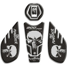 Motosıklet Kaplama  Pulsar NS200 Punısher Tasarımlı Tank Pad 01