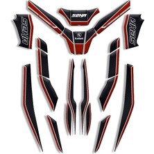 Motosıklet Kaplama  Kanuni Seha Uyumlu Tank Pad Full Set 01