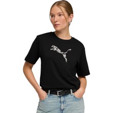 Puma Essential Graphic Animal Kadın Siyah Günlük Stil T-Shirt 69182101