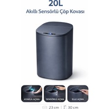 Adefco Akıllı Sensörlü Çöp Kovası 20L Otomatik Kapak Temassız