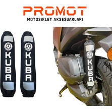 Kuba Beyaz Amortisör Kılıfı Reflektörlü