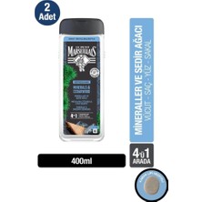 Le Petit Marseillais Lpm Men Mineraller ve Sedir Ağacı Duş Jeli 400 ml 2 Adet ve Kabak Lifi Hediye