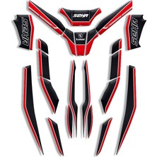 Motosıklet Kaplama  Kanuni Seha Uyumlu Tank Pad Full Set 05