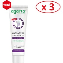 Agarta Doğal Diş Macunu Hassasiyet & Ferahlık Nane Aromalı 90 ml 3 Adet Beyazlatma Özelliği