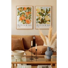 Artavessa 2 Parça Ahşap Çerçeve Görünümlü Mdf Tablo Seti 33X48 cm - Model 1