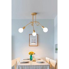 Ömür Avize Venita Modern Goldtasarım Üçlü Avize