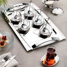 Schafer Allure Çelik Çay Seti 40 Parça-Gümüş