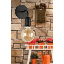 Ömür Avize Lena Modern Siyah Aplik(Ampülsüz)