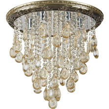 Ömür Avize Alev Kristal Taşlı 40'lık Eskitme Avize