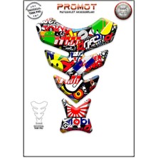 Motosıklet Kaplama Tank Pad Her Motora Uyumlu 078