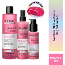 Urban Care Saç Açıcı Tarak Hediyeli Glycolic Retinol Parlaklık Etkili Saç Bakım Seti (Şampuan-Süt-Serum)-Gloss