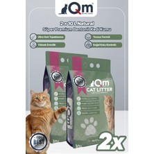 Qm Natural Süper Premium Bentonit Kedi Kumu 10 L x 2 Adet