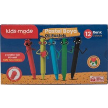 Kitabevimden Kidsmode Yağlı Pastel Boya Yuvarlak 12 Renk